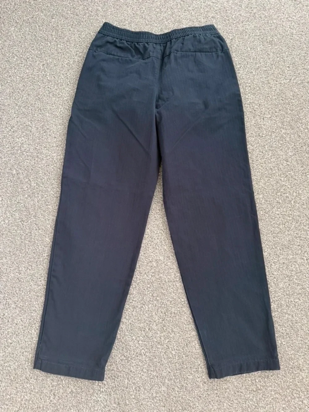 Men's Black Casual Elastic-Waist Pants